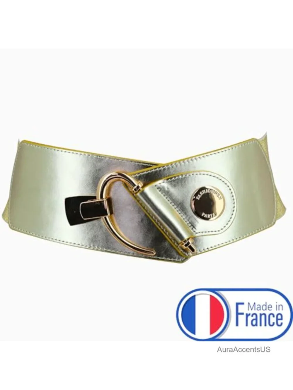 Genuine Italian Leather Elastic Wide Belt Women's 3.15